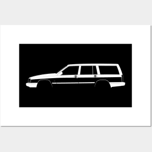 Volvo 740 Kombi Silhouette Posters and Art